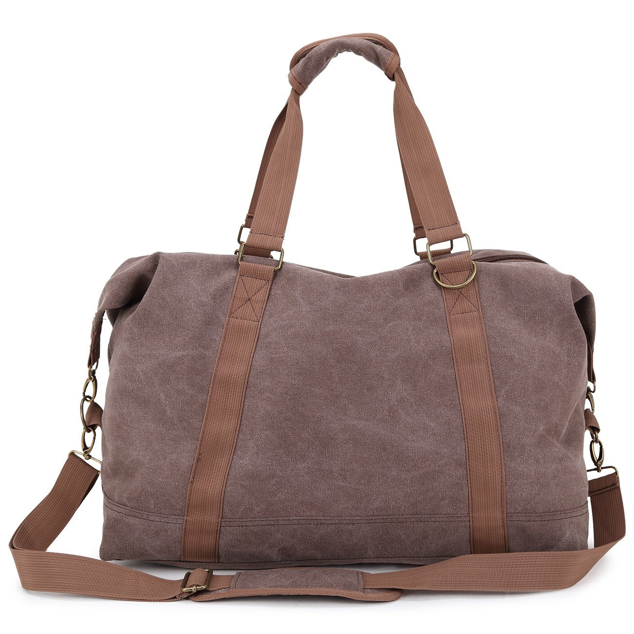 Toupons Portable Men Women Casual Canvas Weekend Duffel Bag - Click Image to Close